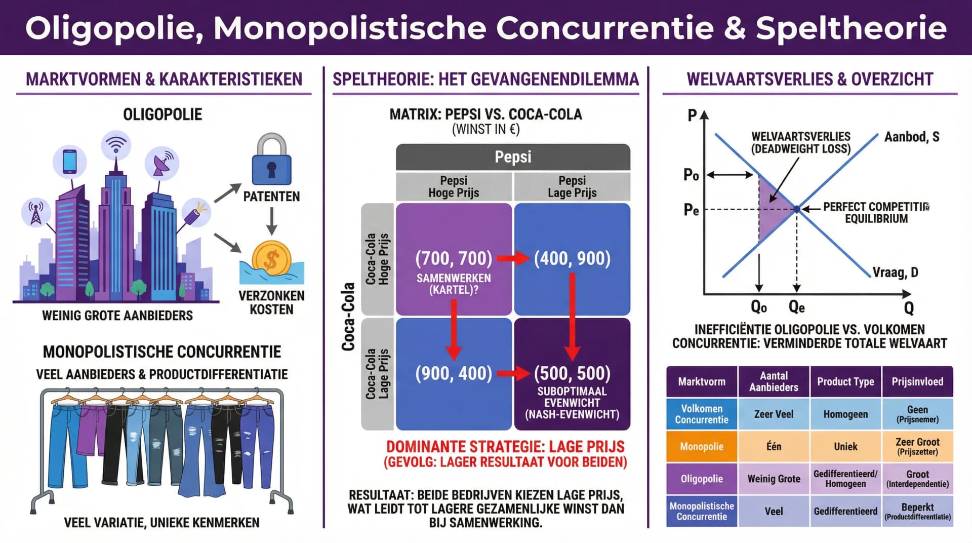 Samenvatting Oligopolie en monopolistische concurrentie